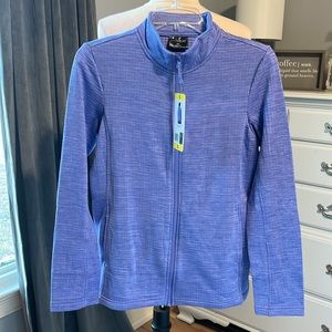 32 Degrees Heat Waffle Full Zip Active Tech Jacket Purple Womens Small Athletic
